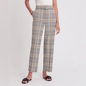 Ann Taylor Plaid Straight Pant